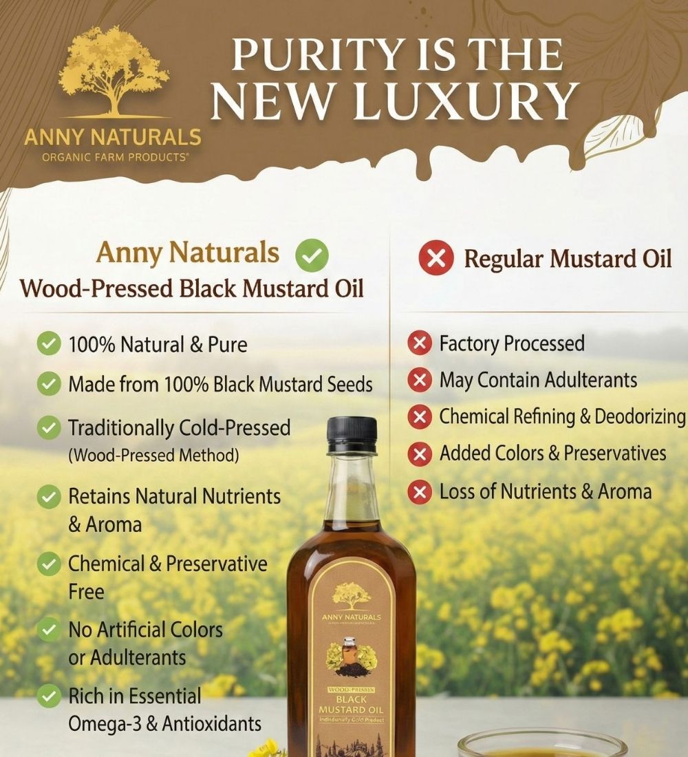 Wood Pressed Black Mustard Oil 1000ml