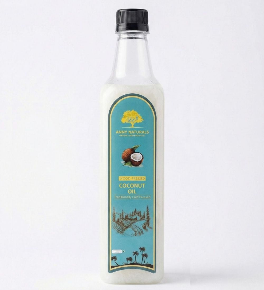 Anny Naturals Wood-Pressed Coconut Oil 1000ml – 100% Pure & Traditionally Cold Pressed