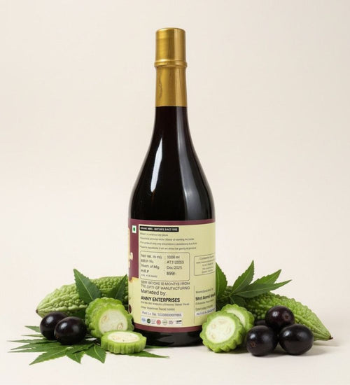 Anny Naturals Neem Karela Jamun Juice 1000ml – 100% Herbal & Natural Wellness Juice